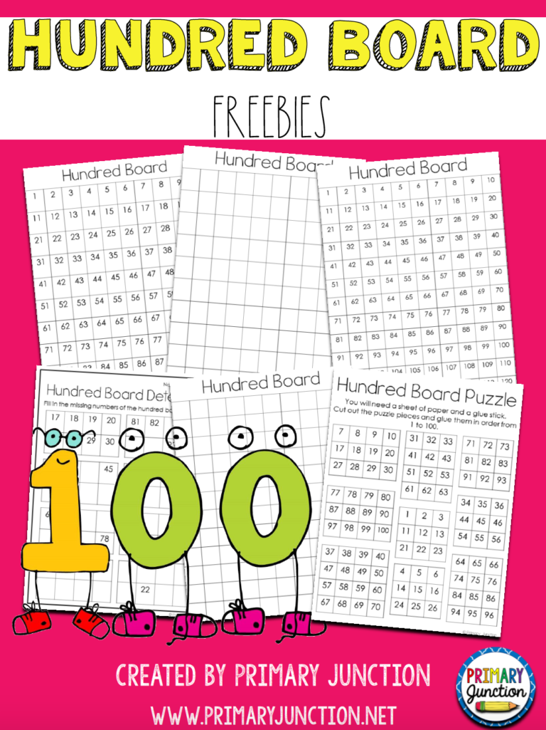 Hundred Board Freebie Packet