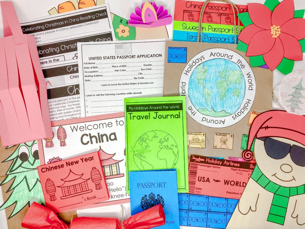 Holidays around the world Christmas around the world passport kindergarten unit December