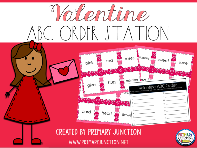 Valentine ABC Order Center Freebie