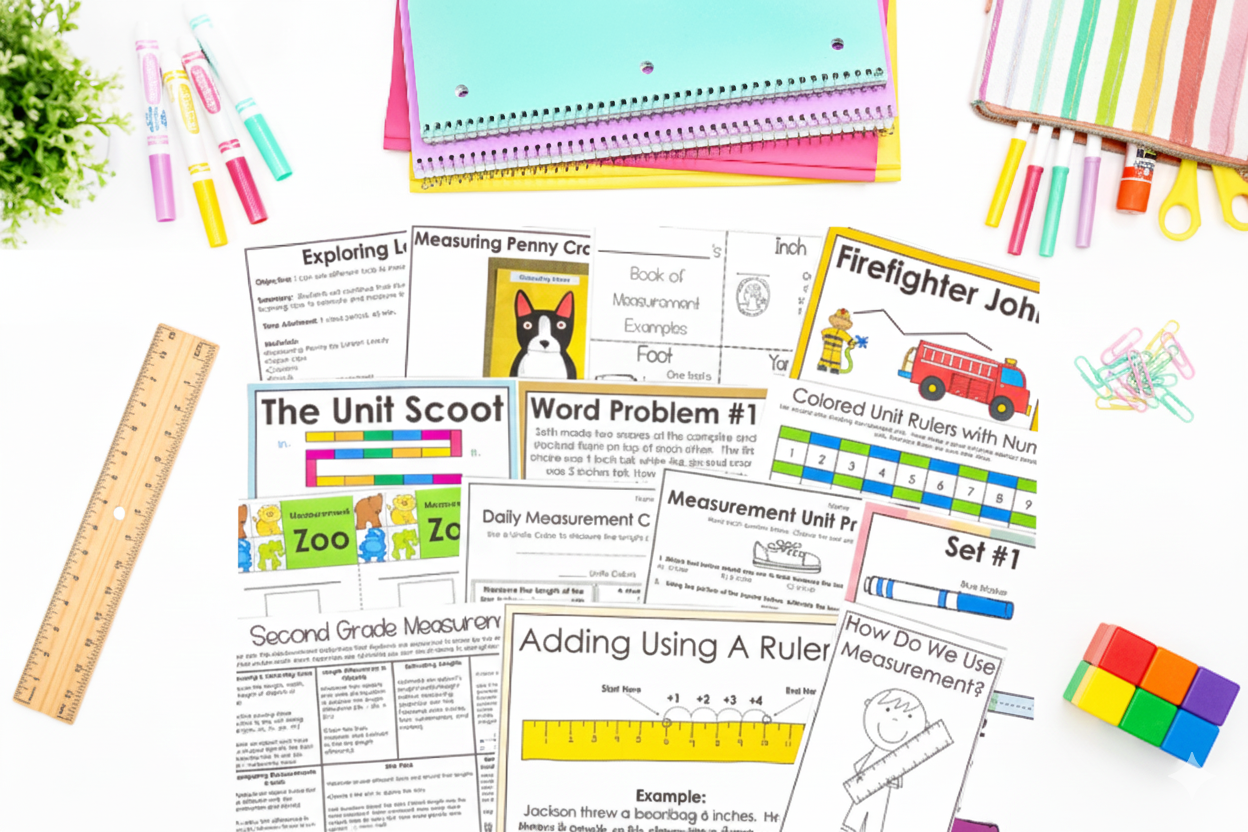 Second Grade 2nd Grade Measurement Measuring Unit Lesson Plans Length Activities Nonstandard Standard Units Craft Engaging Comprehensive Differences Comparing Estimating