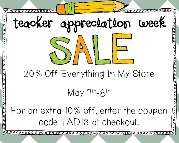 Teacher Appreciation Sale!