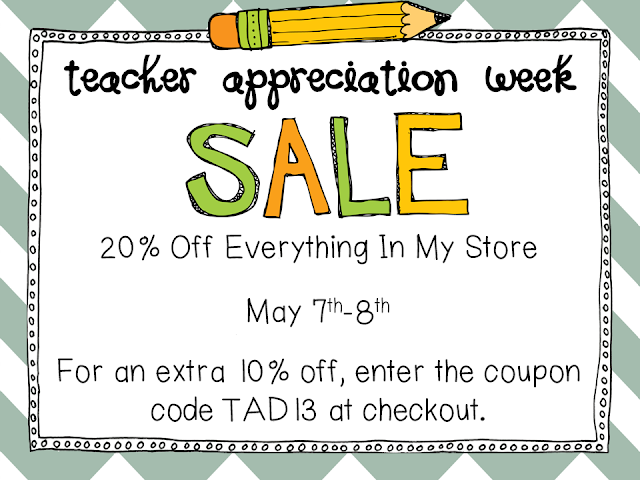Teacher Appreciation Sale!