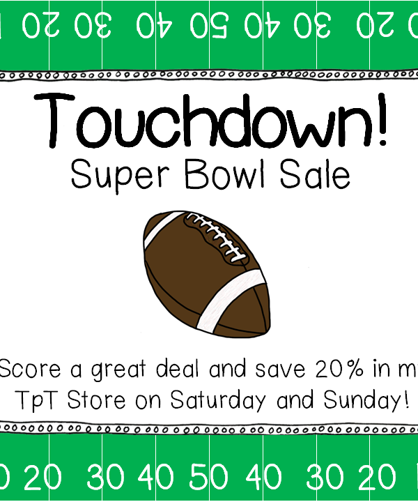 Touchdown!  Super Bowl Sunday Sale!