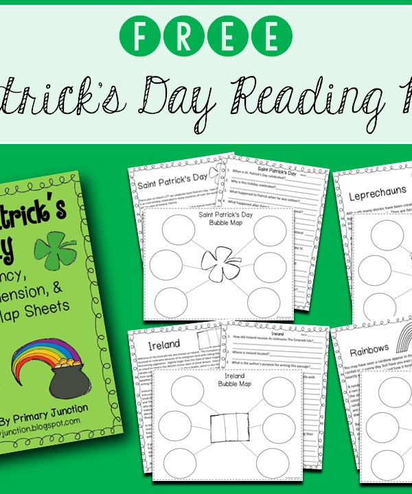 Saint Patrick’s Day Fluency, Comprehension, and Bubble Map Sheets