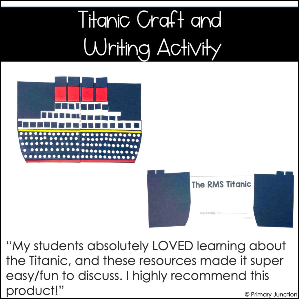Titanic Activities for Students and Kids Non Fiction Reading Comprehension Passages Unit Writing Craft Books and Websites