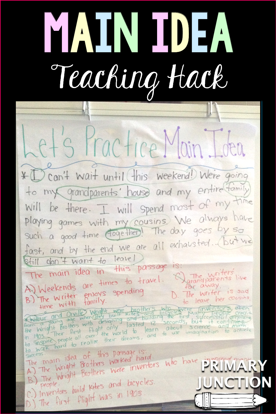 main idea teaching hack lesson plan literacy third grade fourth grade 3rd 4th