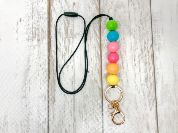 Rainbow Spring Teacher Lanyard Badge