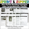 Spring and Summer Non Fiction Reading Comprehension Passages and Questions