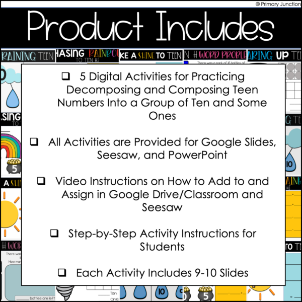 Digital Activities for Composing and Decomposing Teen Numbers - Image 3