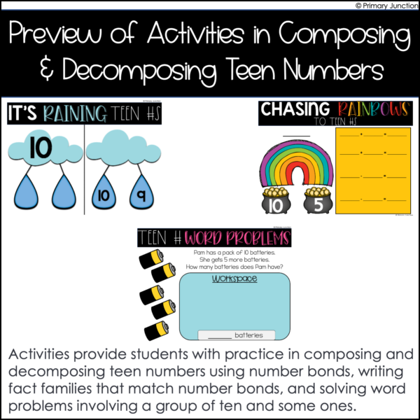 Digital Activities for Composing and Decomposing Teen Numbers