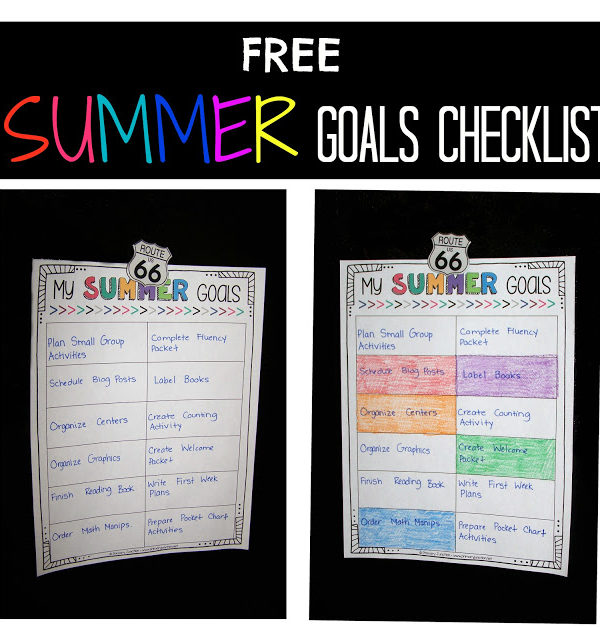 Free Summer Goals Checklist