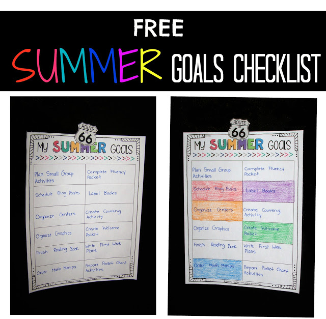 Free Summer Goals Checklist