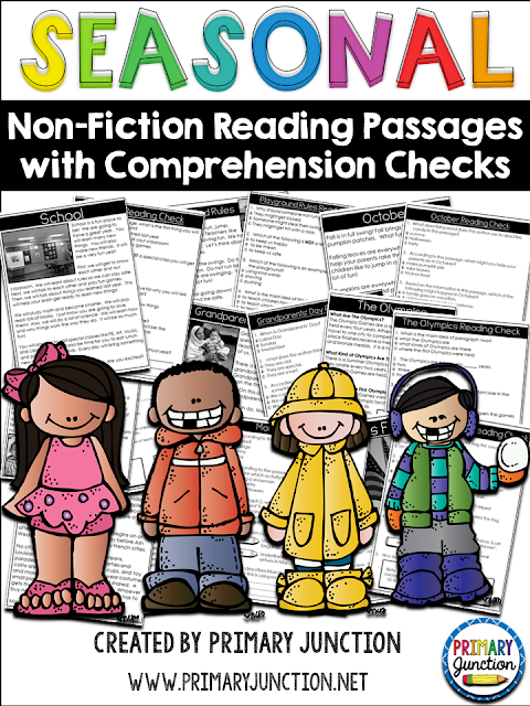 Seasonal Non-Fiction Reading Passages with Comprehension Checks