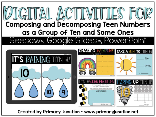 Digital Activities for Composing and Decomposing Teen Numbers