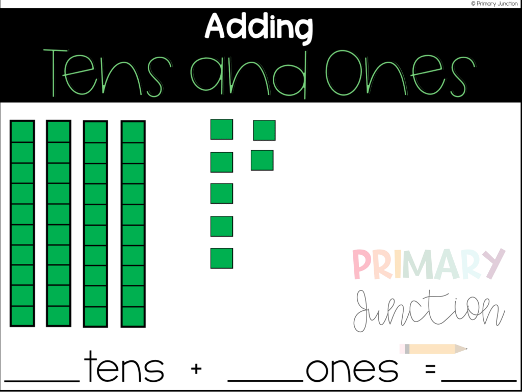 Digital Math Activities for Place Value Tens and Ones First Grade Google Slides Seesaw Base Ten Blocks