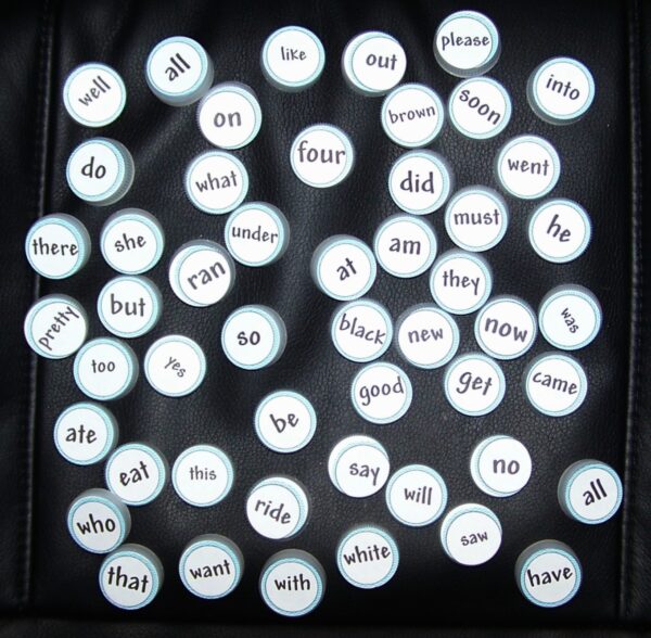 Dolch Sight Word Bottle Cap Labels Word Work Center Activity