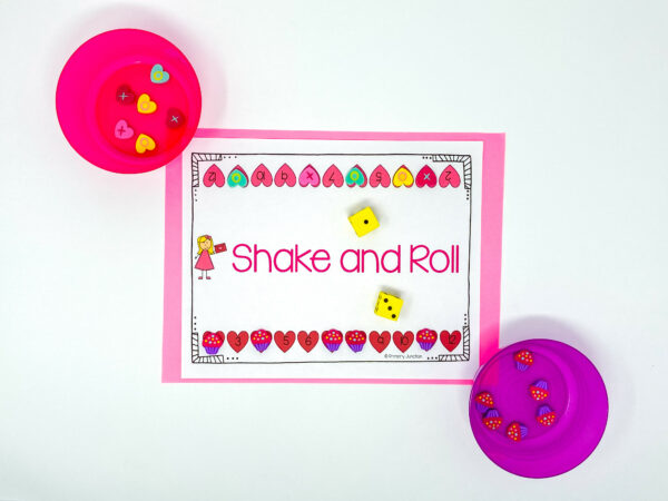 Shake and Roll Monthly One-Digit Addition Dice Game Math Center Math Facts