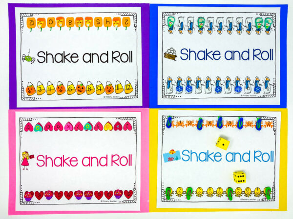 Shake and Roll Monthly One-Digit Addition Dice Game Math Center Math Facts