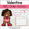 Valentine ABC Order Activity Valentine's Day Literary Center Alphabetical Order