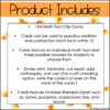 October Math Facts Clip Cards Addition and Subtraction Within 10 Math Center