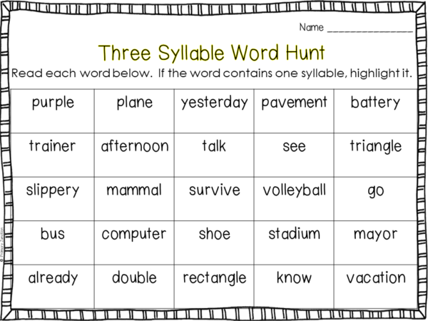 Counting and Segmenting Syllables