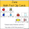 August September Back to School Math Facts Clip Cards Addition and Subtraction Within 10 Math Center