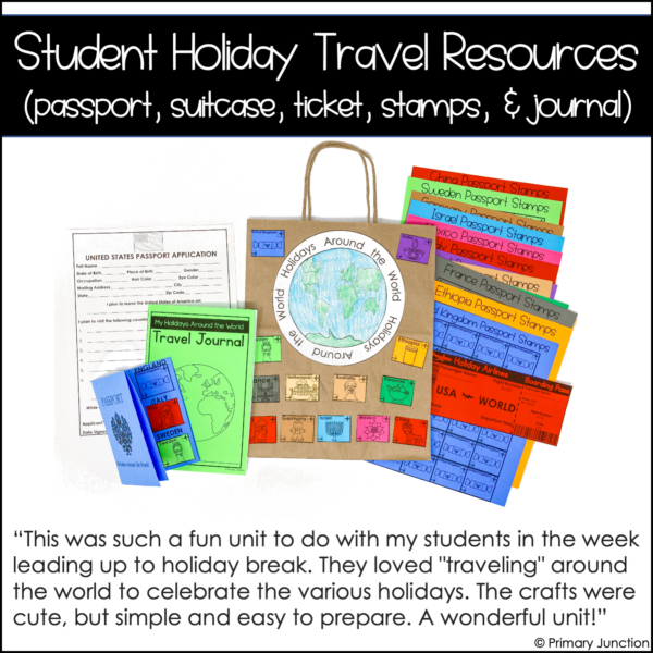 Holidays Around The World Unit Christmas Around the World Unit Winter Holidays Kindergarten Social Studies December Geography Culture Traditions Crafts
