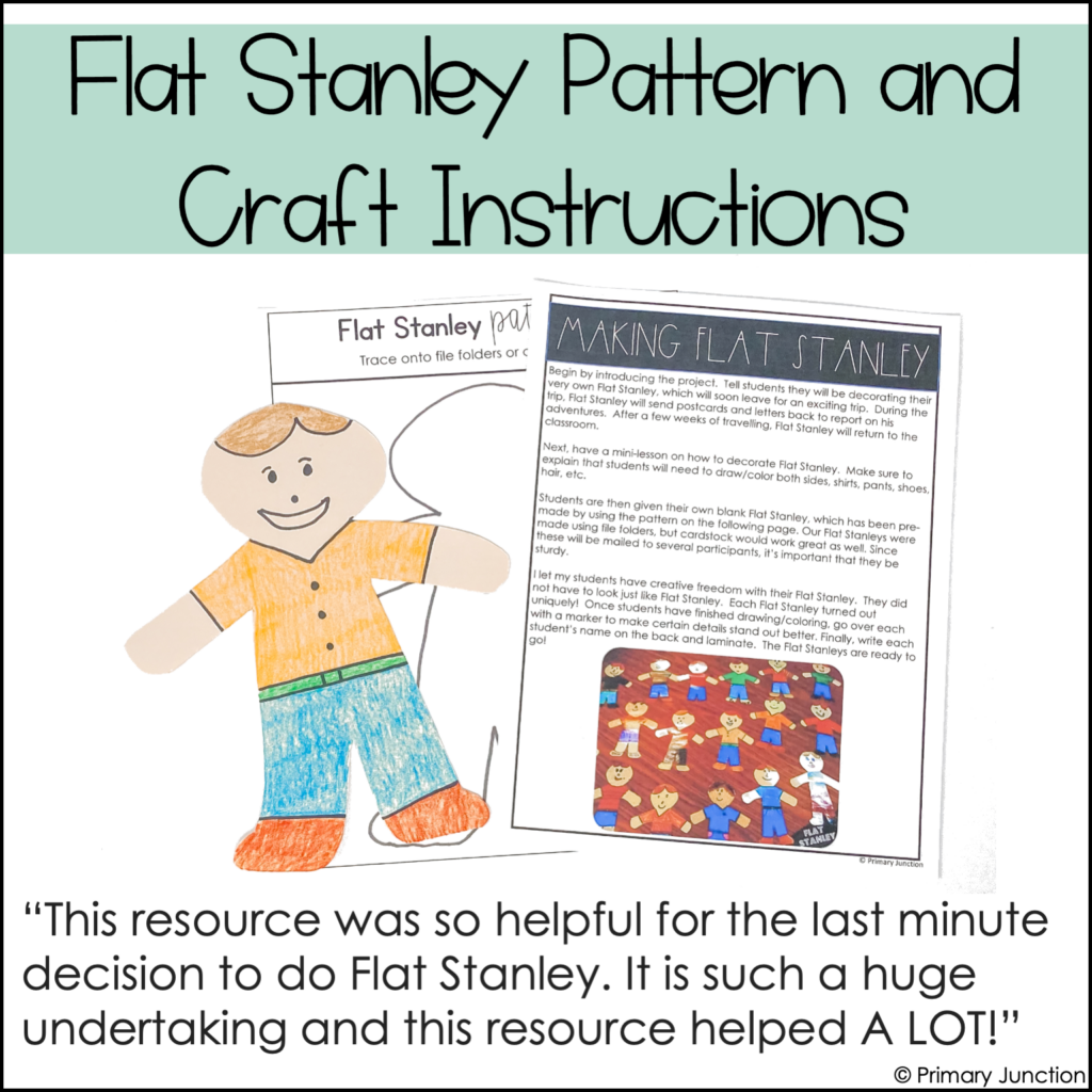 Flat Stanley Project Guide Template Pattern Craft Editable Family Letters Map Tracking Travel Journal Writing