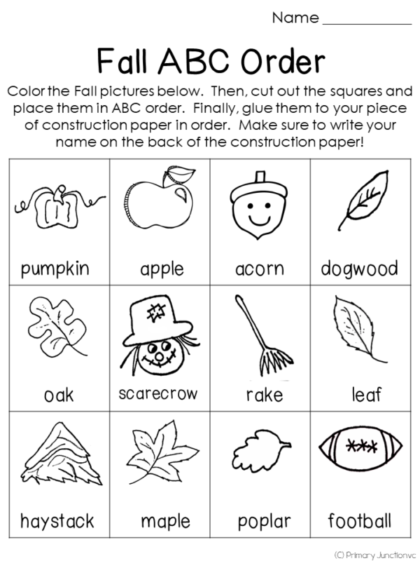 Autumn Leaves Are Falling Literacy and Math Classroom Resources Free Fall ABC Order