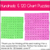 Hundreds Chart Activities 120 Chart Missing Numbers Puzzles Blank Poster Math