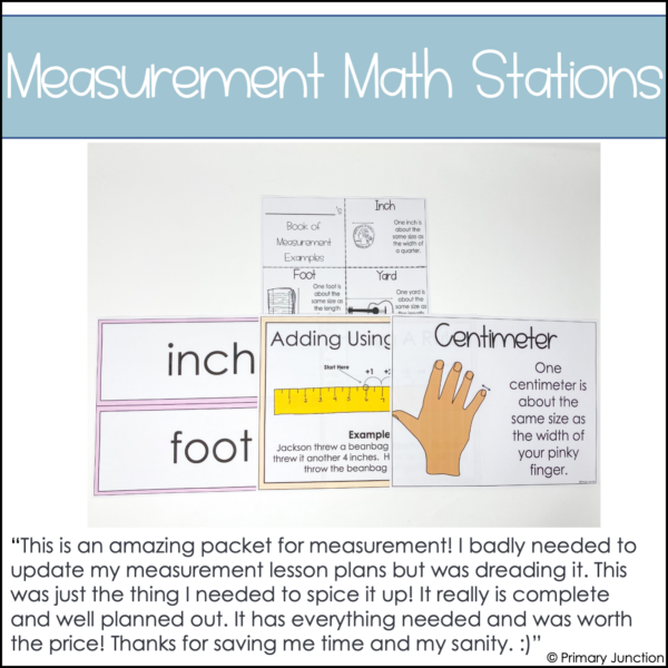 2nd Grade Measurement Unit Measurement Activities Measurement Worksheets Lesson Plans Math Stations Measurement Assessments