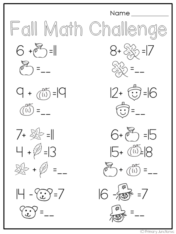 Autumn Leaves Are Falling Literacy and Math Classroom Resources Free Fall Missing Addends