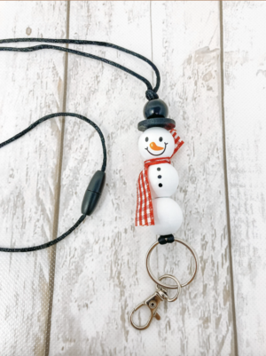 Snowman Teacher Lanyard