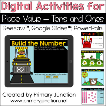 Digital Activities for Place Value Tens and Ones