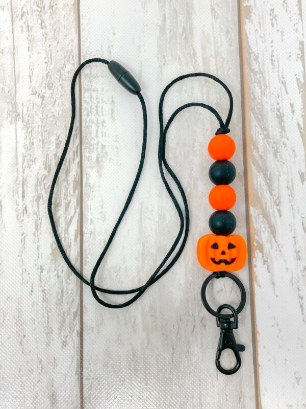 Halloween Pumpkin Fall Teacher Lanyard