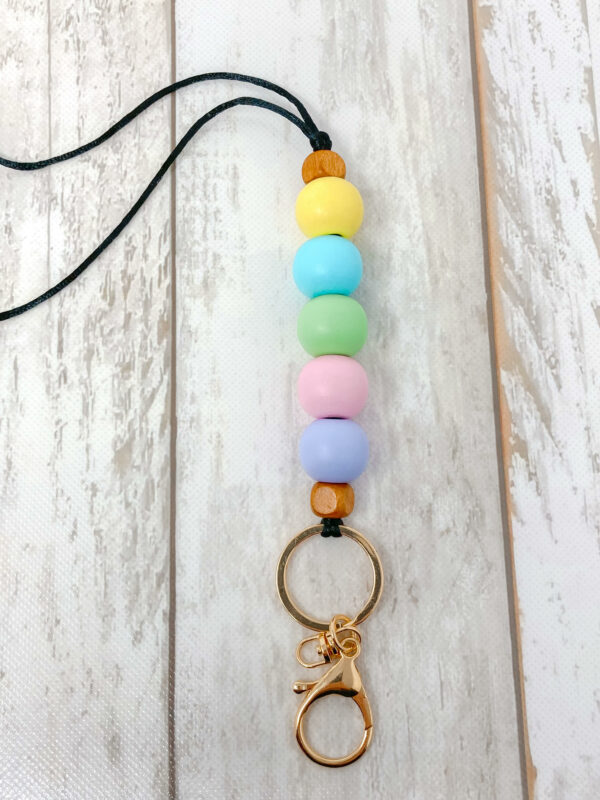 Pastel Rainbow Teacher Lanyard Spring Easter