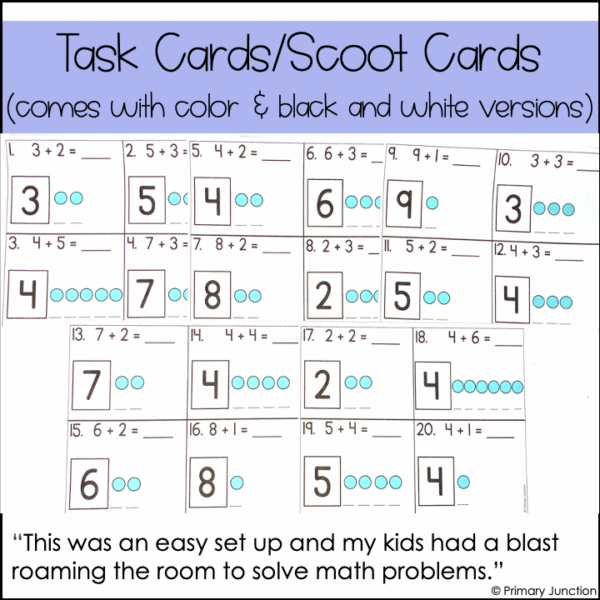 Counting On Addition Strategy Counting On To Add Task Cards Scoot Game Write the - Image 4