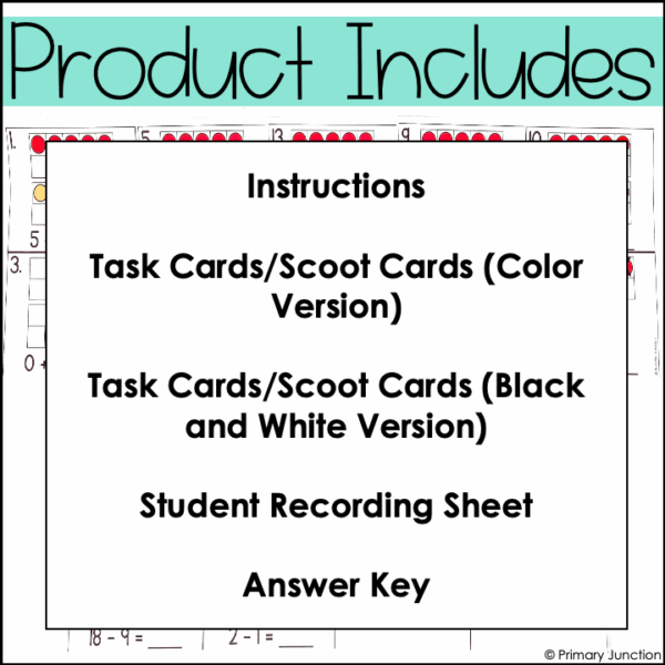 Doubles Math Facts Task Cards Scoot Games Addition Subtraction Write the Room - Image 3