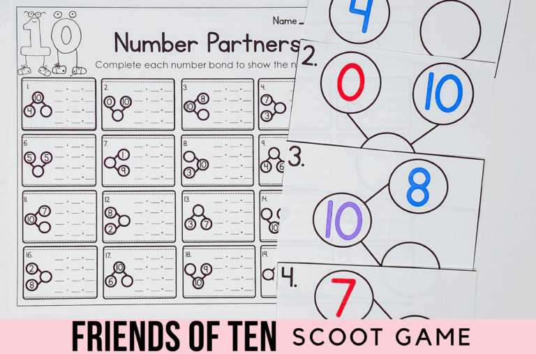 How I Teach Friends of 10 Without Losing My Sanity (Or My Voice) – Friends of 10 Scoot Game