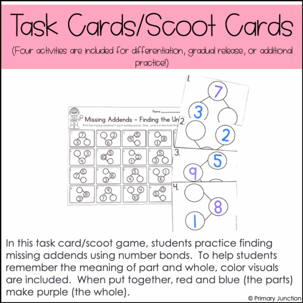 Missing Addends to 10 Task Cards Scoot Game Write the Room Games Math Center - Image 6