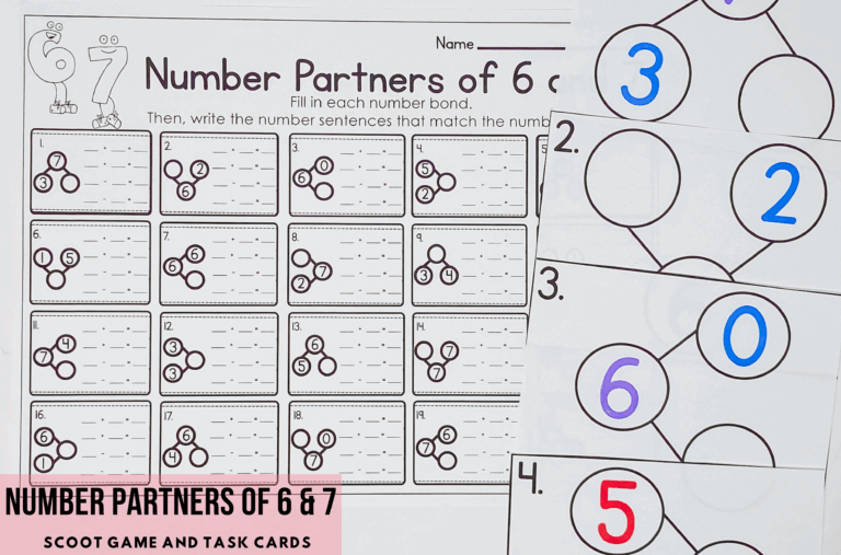 Get Your Students Moving with This Number Partners of 6 and 7 Scoot Game!