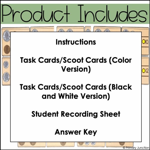 Adding Like Coins Scoot Game Task Cards Math Write the Room Counting Coins - Image 3